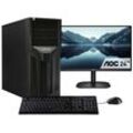 CAPTIVA Business-PC-Komplettsystem "Workstation I75-738 TFT Bundle", E (A-G), Computer-Komplettsysteme, schwarz, ohne Betriebssystem, 16 GB RAM 500 GB SSD