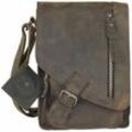 Greenburry Vintage Revival Umhängetasche Leder 18 cm charcoal