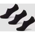 MP Unisex Invisible Socks (3 Pack) - Black - UK 2-5