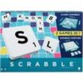 Mattel games Spiel, Familienspiel Scrabble - 2 Spiele in 1, bunt