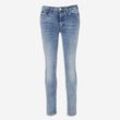Hellblaue Skinny Fit Jeans mit Waschung