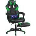 Puluomis - Gaming Stuhl mit Massage und Fußstütze, Bürostuhl Chefsessel Schreibtischstuhl Racing Stuhl ergonomisch Sportsitz Gamingstuhl