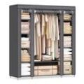 SONGMICS Stoffschrank, LSF03G grau 150,0 x 45,0 x 175,0 cm