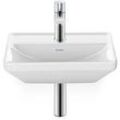 Duravit D-Neo Handwaschbecken 0738450041 45x33,5cm, ohne Überlauf, Hahnlochbank, 1 Hahnloch, durchgestochen