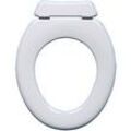 Toto WC-Sitz Olfa Universal ohne Deckel 0720002 mit Rueckbrett, Edelstahlscharnier, schwarz