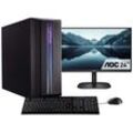 E (A bis G) CAPTIVA Business-PC-Komplettsystem "Power Starter R69-371 TFT Bundle" Computer-Komplettsysteme Gr. ohne Betriebssystem, 32 GB RAM 1000 GB SSD, schwarz