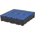 eurokraft pro PE-Kleingebinde-Universalwanne, mit PE-Gitterrost, Auffangvolumen 80 l