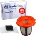 Trade Shop - 2x 3in1 Filter-Set Staubsaugerfilter Hepa-Filter Filterpatrone für Zanussi ZAN1656UK ZAN1650PR ZAN1660 ZAN1667 Z1620 Z1661 PC1620 A1610