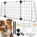 LovPet® Hundegitter Auto, Autoschutzgitter Trenngitter Universal, verstellbare Breite, Kopfstütze Kofferraum Autogitter Maße HxB 30 x 91-153 cm Kofferraumgitter,+ 2x Sicherheitsgurt für Hunde