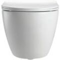 Whirlflush Hänge Wand wc Soho 3.0 Spülrandlos Tornado Spülung Weiß Glanz mit WC-Sitz Super Slim Toilette:Standard (530x360)