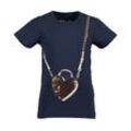 BLUE SEVEN - T-Shirt HEART BAG mit Pailletten in blau, Gr.92