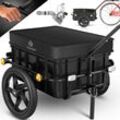 KESSER® Fahrradanhänger Lastenanhänger Handwagen mit Kupplung Hochdeichsel für Fahrrad Transportanhänger Transportbox mit 70 Liter Volumen Max. 60kg für Fahrräder mit 26'' - 28''