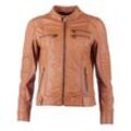 Bikerjacke JCC "Sirpa" Gr. 36, braun (schwarz cognac) Damen, Jacken