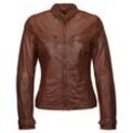 Lederjacke MUSTANG "14Ryana", Damen, Gr. S, rot (oxblood), Obermaterial: 100% Lammleder / Futter: 100% Baumwolle / Ärmelfutter: 100% Polyester, Jacken