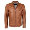 Bikerjacke JCC "3102123" Gr. L, braun (cognac) Herren Jacken