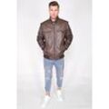 Lederjacke JCC "3102166" Gr. 48, braun (brown) Herren Jacken Übergangsjacken