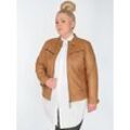 Lederjacke MAZE "42021313" Gr. 42, braun (cognac) Damen Jacken