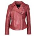 Bikerjacke JCC "1703" Gr. 38, rot, Damen, Obermaterial 100% Lammleder / Futter: 100% Baumwolle, Jacken