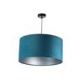 Pendelleuchte Hängeleuchte Jalua P Velours aqua & silver Ø 40 cm 10998