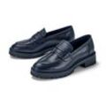 Leder-Loafer - Dunkelblau - Gr.: 38