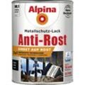 Alpina - Metallschutz-Lack Anti-Rost 2,5 l schwarz glänzend Metallack Schutzlack