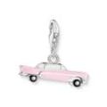 Member Charm-Anhänger Vintage-Auto pink Silber