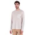 Icebreaker Merino 150 Tech Lite Relaxed Pocket Langarmshirt - Mann - Ecru Heather - Größe XL