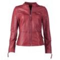 Bikerjacke JCC "DI-002" Gr. 38, rot, Damen, Oberstoff: 100% Lammleder / Futter: 100% Polyester, Jacken