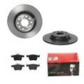 BREMBO Bremsensatz-Hinterachse COATED DISC LINE / STANDARD Bremsensatz, Scheibenbremse hinten rechts links voll 300mm für SKODA VW (SVW) SEAT (FAW) AU