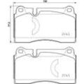 BREMBO BREMSBELÄGE, RICHTUNGSGEBUNDEN Bremsbelagsatz, Scheibenbremse vorne rechts links ohne Zubehör für SKODA VW SEAT AUDI 8J0698151M P 85 159