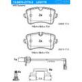 ATE Bremsbelagsatz, Scheibenbremse Ceramic hinten rechts links mit Zubehör für PORSCHE VAG 4G0698451A 4G0698451P 9A769845100 13.0470-2770.2