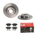 BREMBO Bremsensatz-Hinterachse COATED DISC LINE / STANDARD Bremsensatz, Scheibenbremse hinten rechts links voll 272mm für SKODA VW SEAT (FAW) JETTA AU