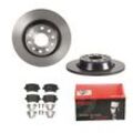 BREMBO Bremsensatz-Hinterachse COATED DISC LINE / STANDARD Bremsensatz, Scheibenbremse hinten rechts links voll 282mm für SKODA VW SEAT (FAW) AUDI 1K0