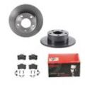 BREMBO Bremsensatz-Hinterachse COATED DISC LINE / STANDARD Bremsensatz, Scheibenbremse hinten rechts links voll 245mm für SKODA VW SEAT PEUGEOT (FAW)