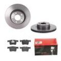 BREMBO Bremsensatz-Vorderachse COATED DISC LINE / STANDARD Bremsensatz, Scheibenbremse vorne rechts links innenbelüftet 328mm für BMW 34106879122 3411