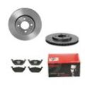 BREMBO Bremsensatz-Vorderachse COATED DISC LINE / STANDARD Bremsensatz, Scheibenbremse vorne rechts links innenbelüftet 256mm für SKODA VW (SVW) BRILL