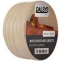 Weichsockelleiste selbstklebend Klebeleiste, Abschlussleiste für Fugen in Wohnbereich, Küche, Bad, aus pvc Kunststoff - Buche 5m - Dalsys