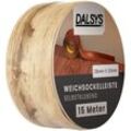 Weichsockelleiste selbstklebend Klebeleiste, Abschlussleiste für Fugen in Wohnbereich, Küche, Bad, aus pvc Kunststoff - Gebleichte Eiche 15m - Dalsys