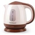 Aigostar - mini electric plastic bulk kettle 1 litre with filter 1100 w Beige/BROWN