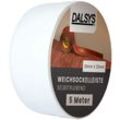 Weichsockelleiste selbstklebend Klebeleiste, Abschlussleiste für Fugen in Wohnbereich, Küche, Bad, aus pvc Kunststoff - Weiß 5m - Dalsys