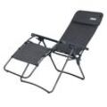 Bel-Sol Gartenliege Relaxliege anthrazit Liegestuhl Sonnenliege XL Relaxsessel Relaxstuhl, Relaxsessel mit Kopfkissen, stufenlos verstellbar, klappbar, 110 kg Tragkraft, Camping, grau
