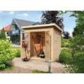 Karibu 14 mm Gartenhaus »Pyrmont«, aus Holz, naturbelassen
