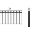 ALBERTS Zaun-Grundset Circle, zum Einbetonieren