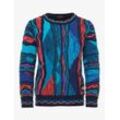 Carlo Colucci Pullover Kinder Baumwolle gestreift, blau