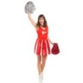 buttinette Cheerleader Kleid "Eagle" für Damen, rot/weiß