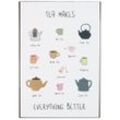 IB Laursen Metallschild Tea makes everything better, 14x20 cm