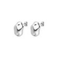 Molten Ear Stud Silver