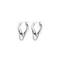 Molten Twisted Hoops Silver