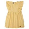 PURE PURE by Bauer - Leinen-Kleid VOLANTS in banana cream, Gr.86