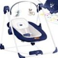 KIDIZ® Babywippe Babyschaukel mit 5 Geschwindigkeitseinstellungen zusammenklappbarer Baby Wippe Schaukel Babyhochstuhl mit Spielbogen Spielzeugen 5 beruhigende Naturgeräusche neugeborene